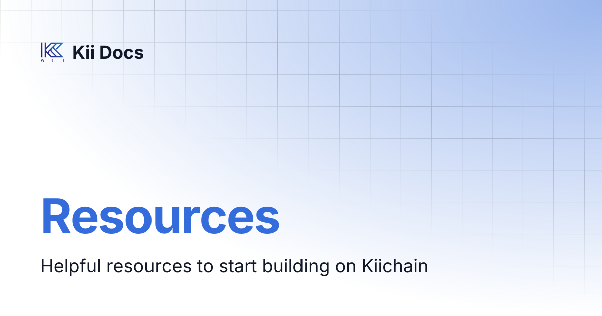 Resources | Kii Docs