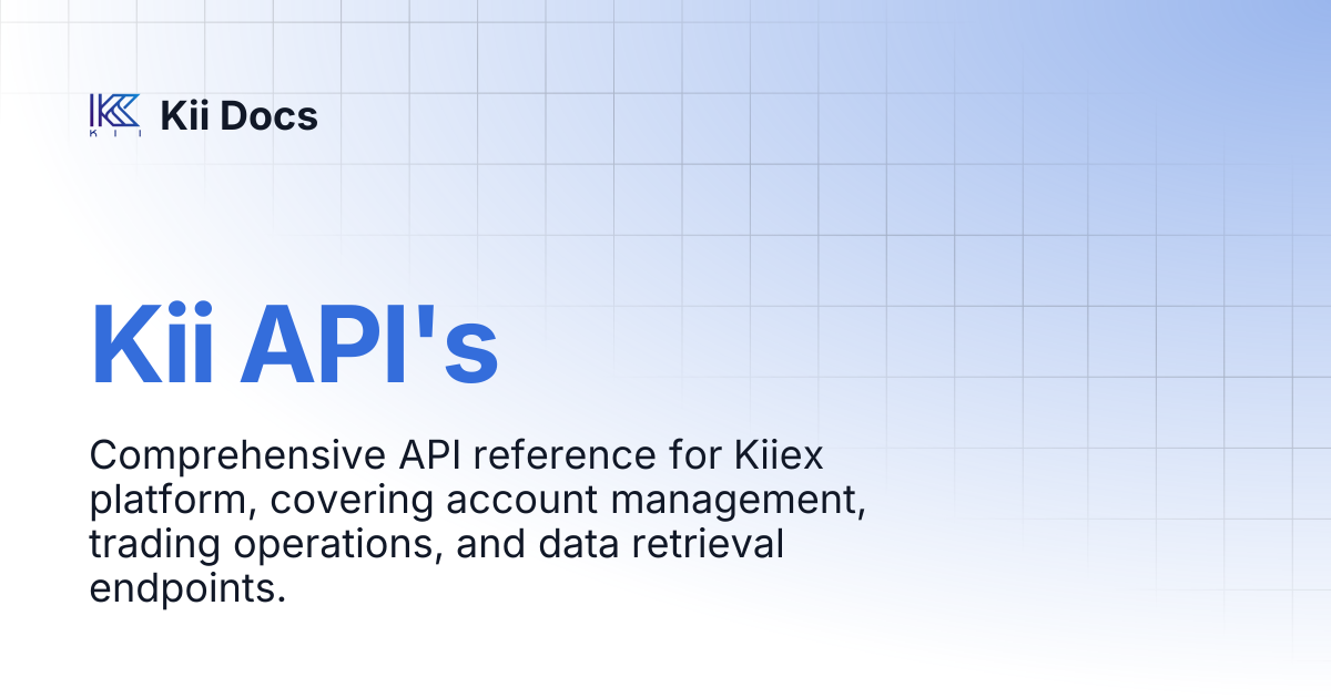 Kii API's | Kii Docs